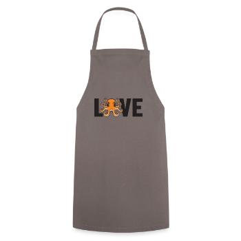 Octopus Love Octopodes Octopoda Cephalopoda Lover - Cooking Apron - grey - Front - AI Model Male 185 dark (185cm)