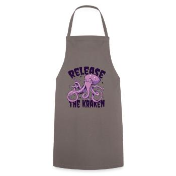 Release The Kraken Cephalopoda Octopodes Octopoda - Cooking Apron - grey - Front - AI Model Male 185 dark (185cm)