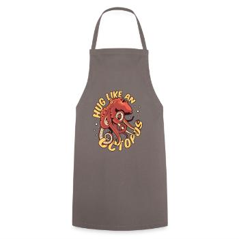 Hug Like An Octopus Cephalopoda Octopodes - Cooking Apron - grey - Front - AI Model Male 185 dark (185cm)