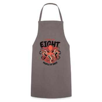 Peut gifler huit personnes à la fois Octopodes Octopoda - Tablier de cuisine - gris - Devant - AI Model Male 185 dark (185cm)