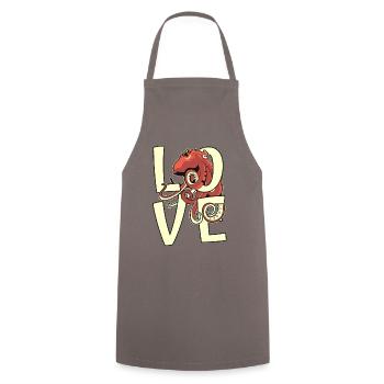 Love Octopodes Octopoda Cephalopoda Lover Octopus - Cooking Apron - grey - Front - AI Model Male 185 dark (185cm)