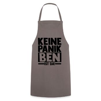 Vorname Ben - Kochschürze - Grau - Vorne - AI Model Male 185 dark (185cm)