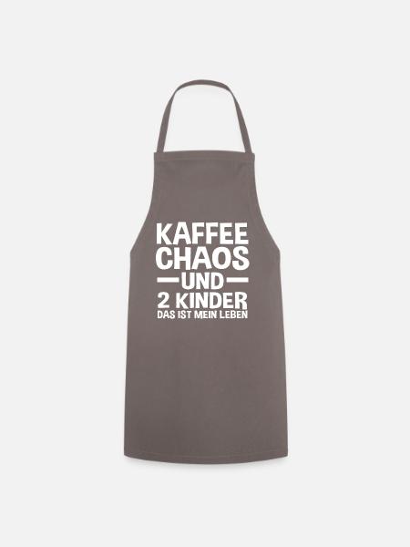 Mama Von 2 Kindern - Kochschürze - Grau