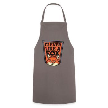 Clever Like A Fox Caninae Red Fox Canidae Fox - Cooking Apron - grey - Front - AI Model Male 185 dark (185cm)