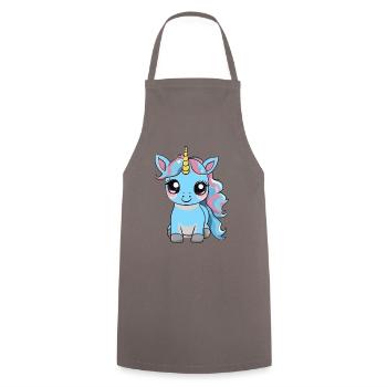 Bébé Licorne Licornes Chevaux Chevaux Enfants Enfant - Tablier de cuisine - gris - Devant - AI Model Male 185 dark (185cm)