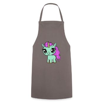 Baby Unicorn Unicorns Child Kids Toddler Horse - Cooking Apron - grey - Front - AI Model Male 185 dark (185cm)