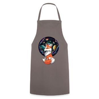 Mystic Fox Renards Renarde Planète Tout - Tablier de cuisine - gris - Devant - AI Model Male 185 dark (185cm)