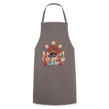 God Jesus Messiah spiritual - Cooking Apron - grey - Front - AI Model Male 185 dark (185cm)