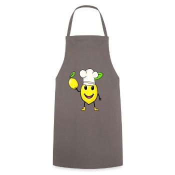 Lemon Cook Cooks Cook Sour Cuisine - Cooking Apron - grey - Front - AI Model Male 185 dark (185cm)