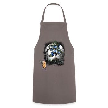 Peanut Spring Snowdrop Flowers Forest Nature - Cooking Apron - grey - Front - AI Model Male 185 dark (185cm)