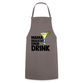 Mom Drink Celebrate Booze Mom - Cooking Apron - grey - Front - AI Model Male 185 dark (185cm)