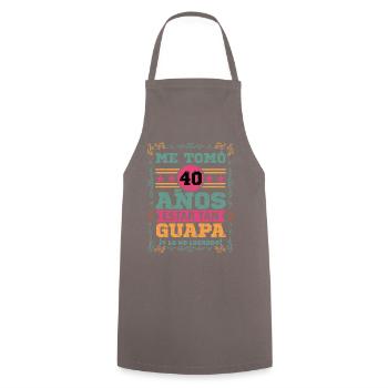 40 Years Fabulous: Birthday Clothing & Accessories - Cooking Apron - grey - Front - AI Model Male 185 dark (185cm)
