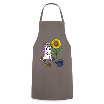 Pour les enfants Jardinier Licorne Enfant Fleurs Bébé - Tablier de cuisine - gris - Devant - AI Model Male 185 dark (185cm)