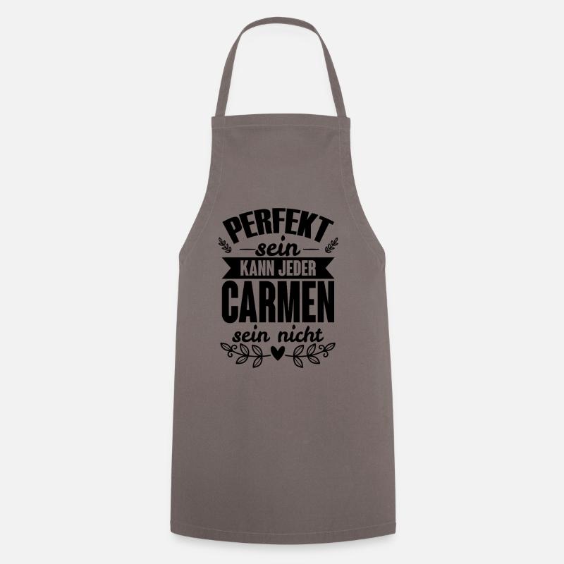Carmen - Perfekt Sein Kann Jeder Carmen Sein Nicht - Kochschürze - Grau