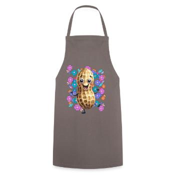 cacahuète Nature amoureux Fleurs d’été Danse Noix - Tablier de cuisine - gris - Devant - AI Model Male 185 dark (185cm)