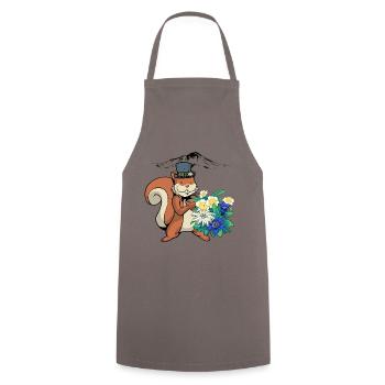 Squirrel Children Child Mountains Austria Tyrol - Cooking Apron - grey - Front - AI Model Male 185 dark (185cm)