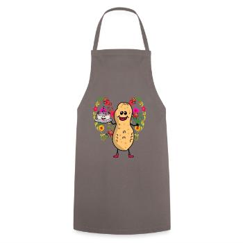 Anniversaire de cacahuètes Cacahuètes - Tablier de cuisine - gris - Devant - AI Model Male 185 dark (185cm)