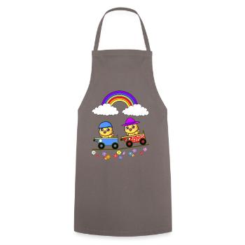 Pâques Poussins Boîtes Course Enfants Bébé Enfant - Tablier de cuisine - gris - Devant - AI Model Male 185 dark (185cm)