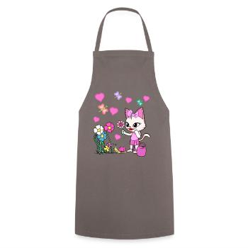 Chat Chats Enfant Enfants Bébé - Tablier de cuisine - gris - Devant - AI Model Male 185 dark (185cm)