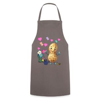 Cacahuète Printemps Jardin Fleurs Enfants - Tablier de cuisine - gris - Devant - AI Model Male 185 dark (185cm)