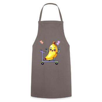 Lustig witzig Obst Banane Bananen Kinder Kind Baby - Kochschürze - Grau - Vorne - AI Model Male 185 dark (185cm)
