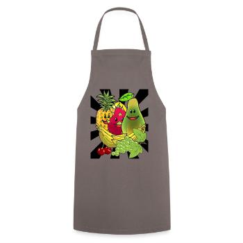 Fruit Fruits Fruit Exotic Summertime Summer - Cooking Apron - grey - Front - AI Model Male 185 dark (185cm)