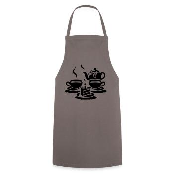 Kaffe Kuchen - Kochschürze - Grau - Vorne - AI Model Male 185 dark (185cm)