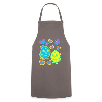 Chick Easter Child Kids - Cooking Apron - grey - Front - AI Model Male 185 dark (185cm)