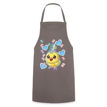 Hippie Hippies Poulet Poulets Poussins Pâques - Tablier de cuisine - gris - Devant - AI Model Male 185 dark (185cm)