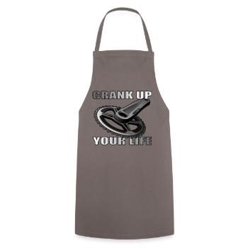 Crank Up Your Life design for bike lovers - Cooking Apron - grey - Front - AI Model Male 185 dark (185cm)