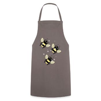 Bienen Insekten Biene - Kochschürze - Grau - Vorne - AI Model Male 185 dark (185cm)
