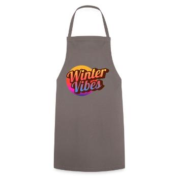 Winter Vibes Retro Gradient - Cooking Apron - grey - Front - AI Model Male 185 dark (185cm)