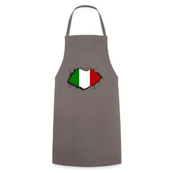 Drapeau italien - Tablier de cuisine - gris - Devant - AI Model Male 185 dark (185cm)