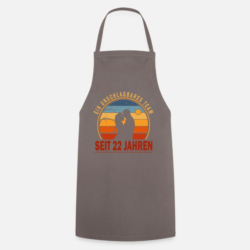 22 ans de relation Anniversaire de mariage - Tablier de cuisine - gris