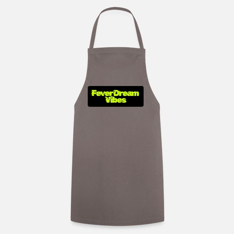 Fever Dream Vibes: Neon Lettering - Cooking Apron - grey
