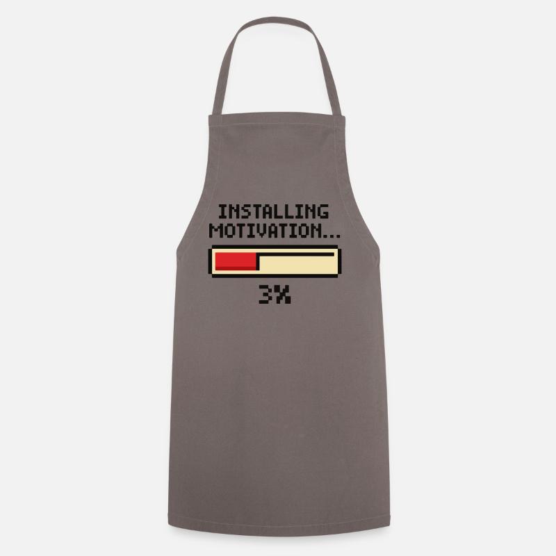 Installer la motivation Progress - Tablier de cuisine - gris