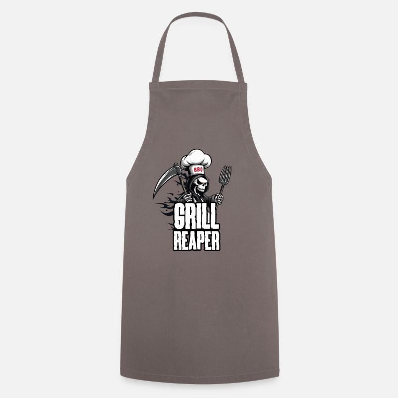 Grill Reaper – Conception de barbecue pour les maîtres du gril - Tablier de cuisine - gris