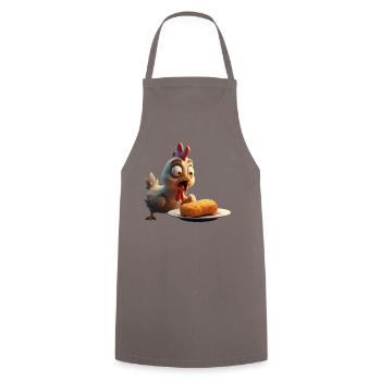 Upset Chicken - Cooking Apron - grey - Front - AI Model Male 185 dark (185cm)