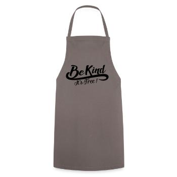 Soyez gentils, c’est gratuit - Vintage Positive Black - Tablier de cuisine - gris - Devant - AI Model Male 185 dark (185cm)