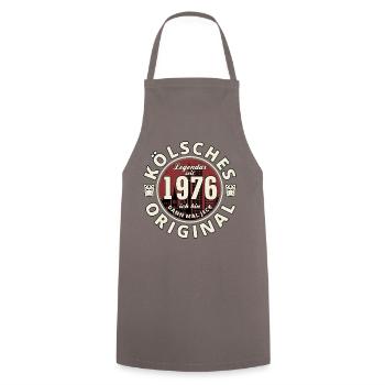 50th Birthday 2026 Cologne Original Born 1976 - Cooking Apron - grey - Front - AI Model Male 185 dark (185cm)