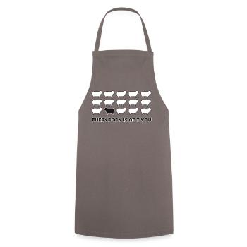 Everybody is Not You - Black Sheep Unique Quote - Cooking Apron - grey - Front - AI Model Male 185 dark (185cm)