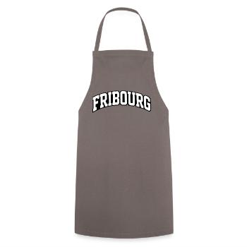 Fribourg Arch lettering - Cooking Apron - grey - Front - AI Model Male 185 dark (185cm)