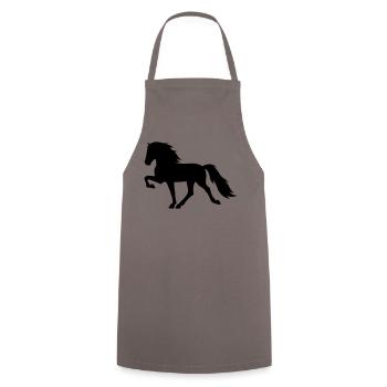 Tölter Islandpferd - Kochschürze - Grau - Vorne - AI Model Male 185 dark (185cm)