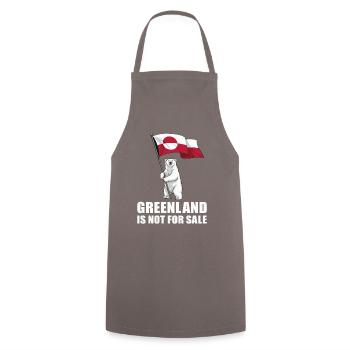 Make America Go Away – Drapeau du Groenland - Tablier de cuisine - gris - Devant - AI Model Male 185 dark (185cm)