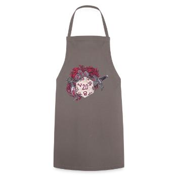 Jeu de rôle sur table D20 Bloodhunter - Tablier de cuisine - gris - Devant - AI Model Male 185 dark (185cm)