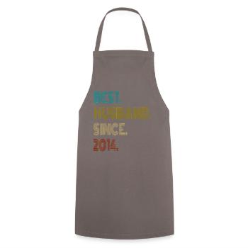 Meilleur mari depuis 2014 - Tablier de cuisine - gris - Devant - AI Model Male 185 dark (185cm)