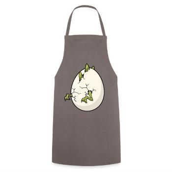 Cracked Egg Bloom Easter - Cooking Apron - grey - Front - AI Model Male 185 dark (185cm)