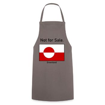 Not for Sale - Greenland Grönland Flagge Flag - Kochschürze - Grau - Vorne - AI Model Male 185 dark (185cm)