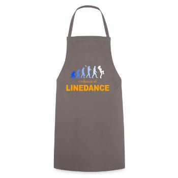 Evolution of Linedance - Cooking Apron - grey - Front - AI Model Male 185 dark (185cm)