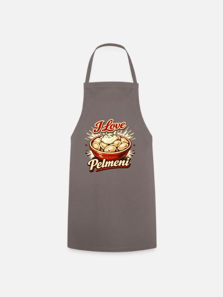 Retro I Love Pelmeni – Vintage Food Art - Kochschürze - Grau